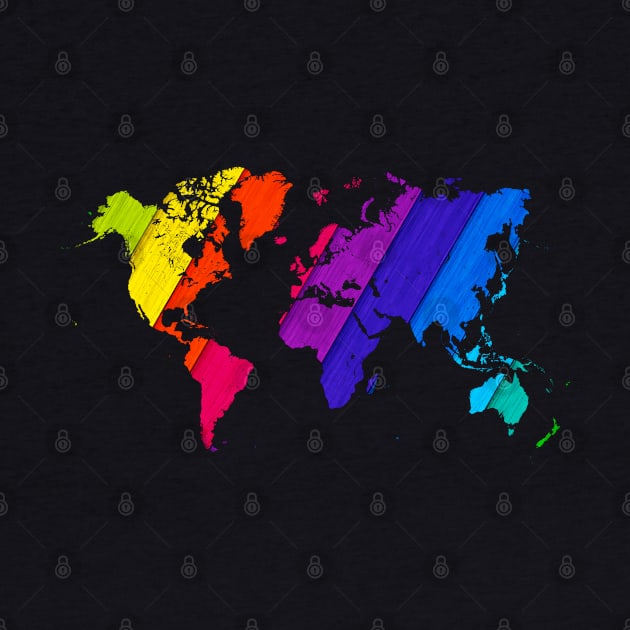 world map rainbow #love by JBJart